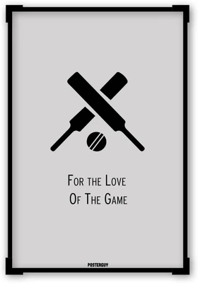 30% OFF on PosterGuy For the Love of the Game Cricket Sports Framed Poster Paper Print