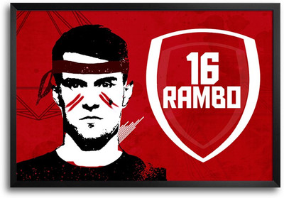46% OFF on Shopmantra Aaron Ramsey Footballer Laminated Frame Poster Paper Print