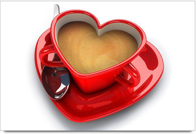 34% OFF on Amy Red Heart Shape Cup Paper Print 34% OFF on Amy Red Heart Shape Cup Paper Print