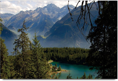 75% OFF on Amy Beautiful Lake in the Mountain Paper Print 75% OFF on Amy Beautiful Lake in the Mountain Paper Print
