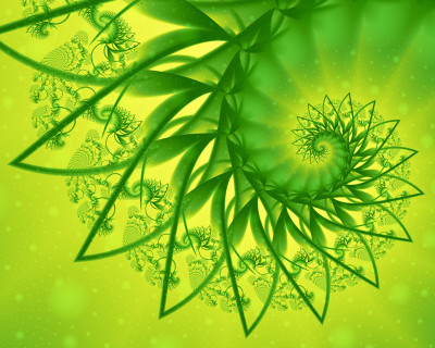 50% OFF on Fractal greenery Paper Print