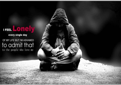 75% OFF on I Feel AlonePoster (18 x 12 Inches) by Shopkeeda Paper Print