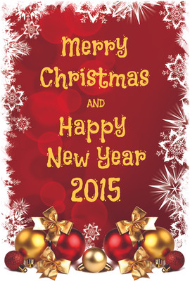 16% OFF on Poster - Merry Christmus and Happy New Year 2015 in Red Paper Print