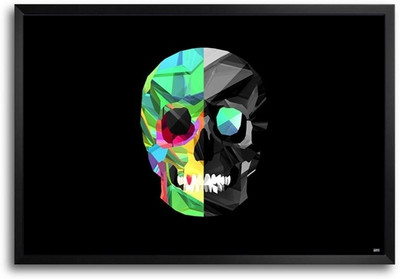 74% OFF on Abstract Skull Art Fp00004363 Framed Photographic Paper