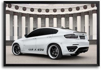 46% OFF on ShopMantra White Luxury Car Laminated Frame Poster Paper Print