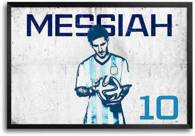 50% OFF on Shopmantra Messiah Leo Argentina Football Laminated Frame Poster Paper Print