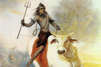50% OFF on Lord Shiva Riding Poster Paper Print