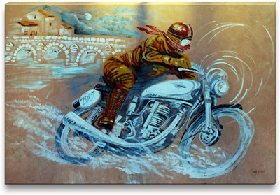 46% OFF on Solo on Moto Canvas Art