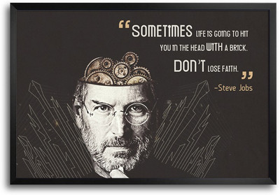 50% OFF on Sometimes Life Is Going To Hit Quote By Steve Jobs Laminated Framed Paper Print 50% OFF on Sometimes Life Is Going To Hit Quote By Steve Jobs Laminated Framed Paper Print