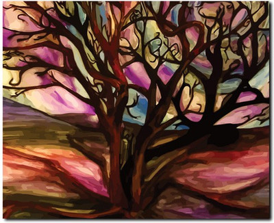 57% OFF on Stybuzz Multicolor Tree Painting Art Canvas Art