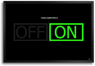 53% OFF on Computer On Off Fp00004104 Framed Photographic Paper