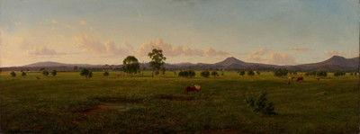 25% OFF on Print of View of the Gippsland Alps, from Bushy Park on the River Avon Canvas Art