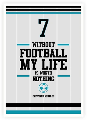 33% OFF on Lab No. 4 Cristiano Ronaldo Without Football My Life Is Worth Nothing Sports Inspirational Quotes Poster Paper Print