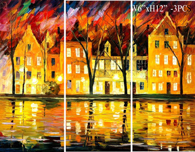 12% OFF on Wonder Images Multi Panel Scenary with Back Framing Canvas Art
