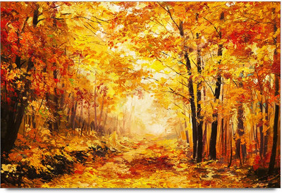 75% OFF on Amy Nature Sketch with Golden Contrast 3D Poster