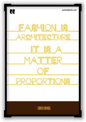 30% OFF on Preseed Prints Fashion Is Architecture by Coco Chanel Motivational Quote Startup Matte Laminated Framed Poster Paper Print