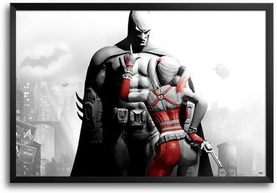 74% OFF on Batman Arkham City Harley Quinn Fp00003852 Framed Photographic Paper