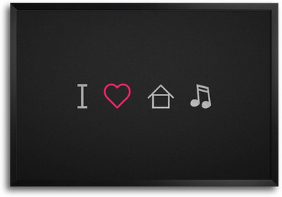 50% OFF on I Love Home Music Icon Minimal Laminated Framed Paper Print 50% OFF on I Love Home Music Icon Minimal Laminated Framed Paper Print