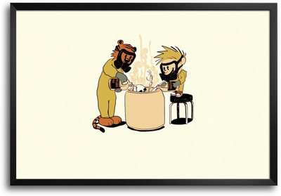 46% OFF on ShopMantra Calvin and Hobbes Laminated Frame Poster Paper Print