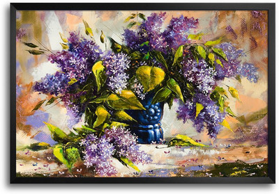 46% OFF on Purple Flowers in a Vase Textured Paint Laminated Framed Paper Print 46% OFF on Purple Flowers in a Vase Textured Paint Laminated Framed Paper Print