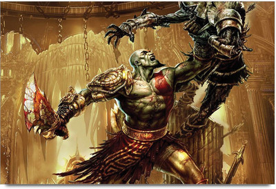 53% OFF on God Of War Character Artwork Laminated Poster Paper Print