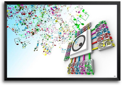53% OFF on Music 3d Colours Fp00004366 Framed Photographic Paper