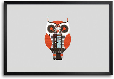 46% OFF on ShopMantra Owl Dj Artwork Laminated Frame Poster Paper Print