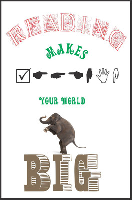 55% OFF on Reading Makes Your World BIG Paper Print