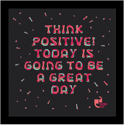 1% OFF on Thinkpot Think Positive! - Black Square Frame Paper Print 1% OFF on Thinkpot Think Positive! - Black Square Frame Paper Print
