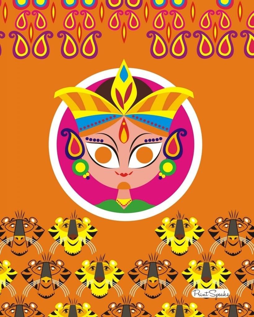 Jai Ambe Without Frame 16x20 Canvas Art