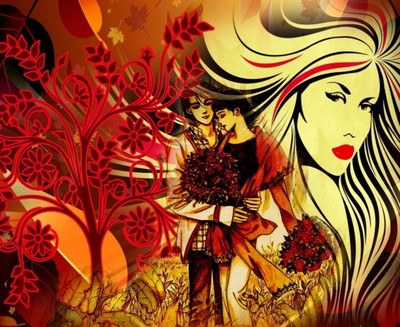 79% OFF on Canvas Painting Without Frame - Beautiful Coupel Canvas Art