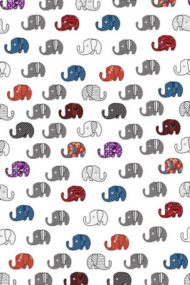 37% OFF on Elephant Mini Pattern Paper Print
