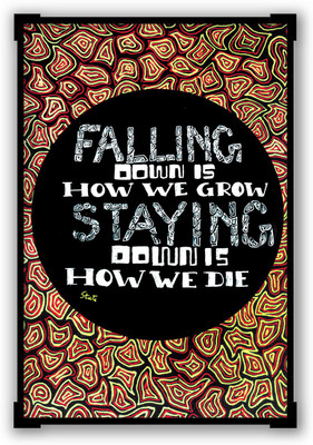 30% OFF on PosterGuy Falling Down Motivational Quote Doodle Framed Poster Paper Print