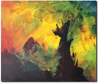 57% OFF on Stybuzz Rainbow Art Frameless Canvas Art