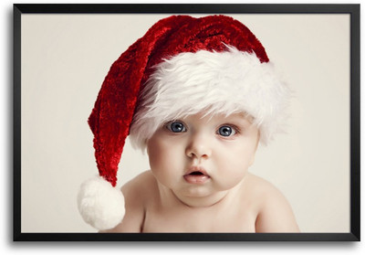 46% OFF on Cute Baby with Santa Cap Laminated Framed Paper Print 46% OFF on Cute Baby with Santa Cap Laminated Framed Paper Print