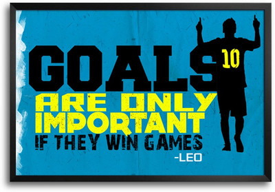 46% OFF on Shopmantra Lionel Messi Quote Laminated Frame Poster Paper Print