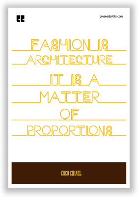 50% OFF on PosterGuy Preseed Print Fashion Is Architecture by Coco Chanel Poster Paper Print