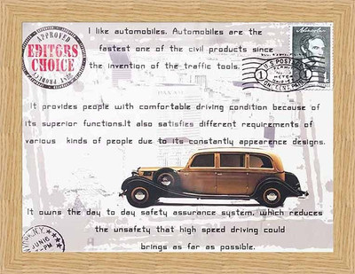 63% OFF on Love Automobiles Framed Poster Fine Art Print