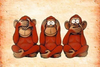 54% OFF on The 3 Monkeys - Poster Paper Print
