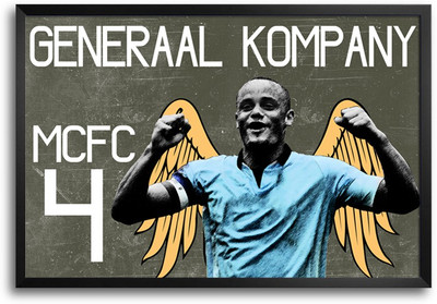 46% OFF on ShopMantra Vincent Kompany Man City Footballer Laminated Frame Poster Paper Print
