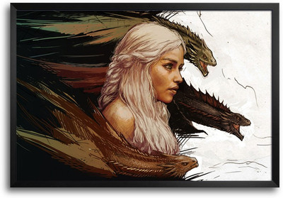 46% OFF on ShopMantra Game of Thrones Khaleesi Laminated Frame Poster Paper Print
