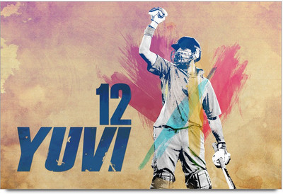 53% OFF on Yuvraj Singh The Champ Laminated Poster Paper Print
