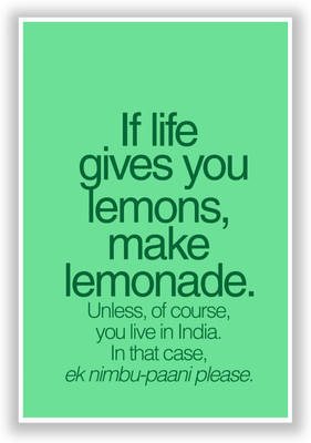 37% OFF on Posterguy When Life Gives You Lemons Funny Quote Demotivational Quirky Poster Paper Print