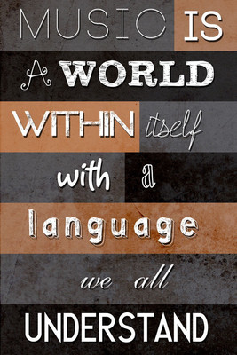6% OFF on Music is a World within itself Paper Print