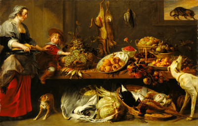 12% OFF on Kitchen Still Life With A Maid And Young Boy By Frans Snyders Flemish Fine Art Print