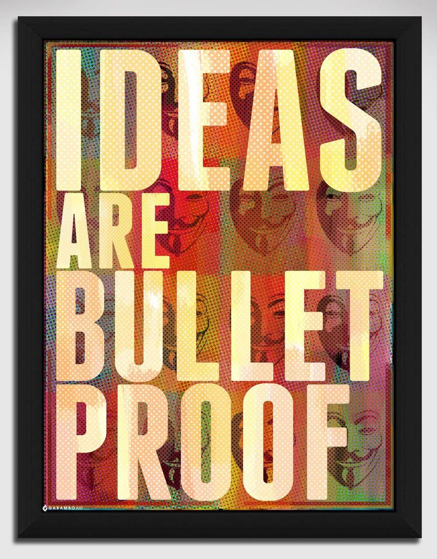 Ideas are Bulletproof Canvas Art