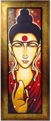 29% OFF on Lord Buddha in deep meditation for peace & prosperity for the world mounted on a fibre frame Fine Art Print
