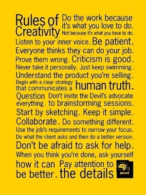 70% OFF on Rules Of Creativity 3D Poster