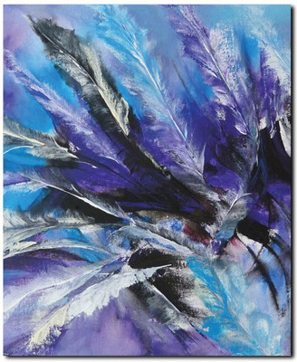 69% OFF on Stybuzz Blue Strokes Canvas Art