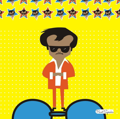 Thalaiva Without Frame 18x18 Canvas Art